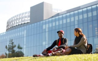 Fresno State Students by the Madden Library