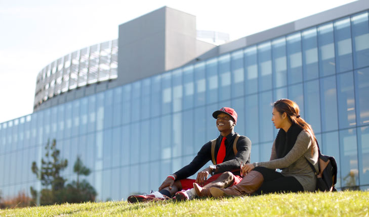 Fresno State Students by the Madden Library