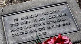 The original burial site with anonymous marker in Holy Cross Cemetery in West Fresno.