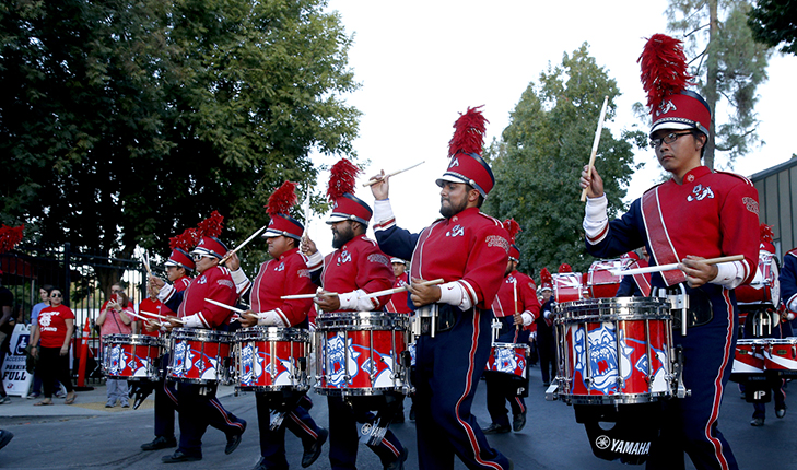 Marching band partners with Yamaha for percussion instruments