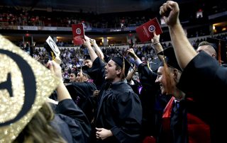 Graduation crowd