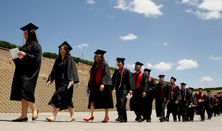 Students at Commencement