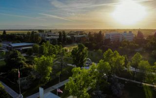 Aerial shot of campus