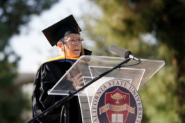 Fresno State professor emeritus Helen James received the honorary Doctor of Science degree. 