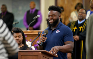 Fresno State representatives speak at Super Sunday 2020.