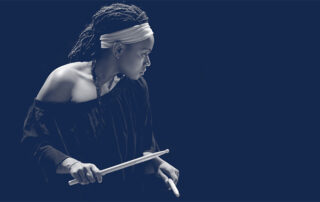 Woman drumming