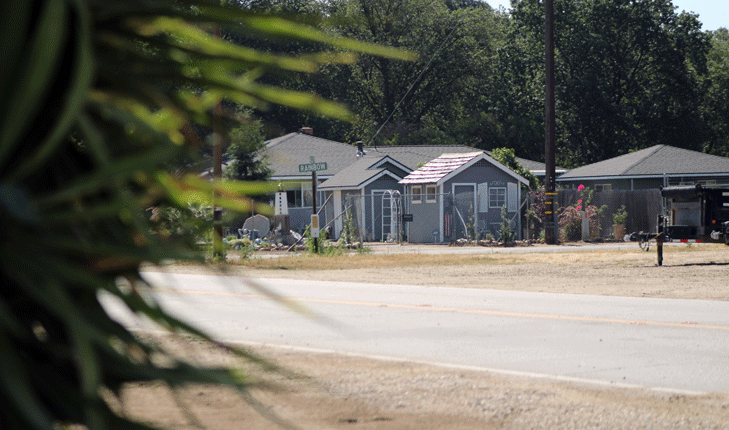 Dry landscape affected by drought