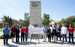 Chevron check presentation at Fresno State.