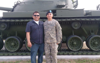Rick Velasco and his son, Tyler, are Army veterans who joined Fresno State's Veterans Education Program together.