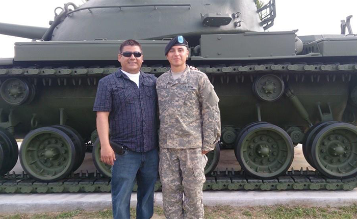 Rick Velasco and his son, Tyler, are Army veterans who joined Fresno State's Veterans Education Program together.