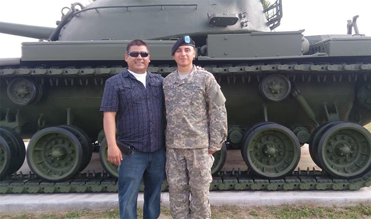 Rick Velasco and his son, Tyler, are Army veterans who joined Fresno State's Veterans Education Program together.