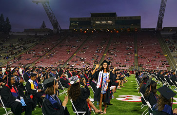 Student at the graduation