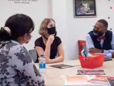 Dr. Ramar Henderson (right) leads a monthly Racial Healing Circle on campus where students can share experiences in a safe, supportive environment.