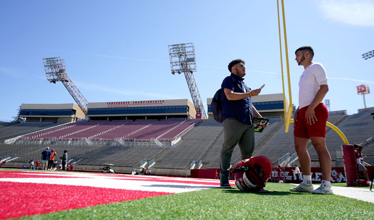 Media, communications and journalism student Jesus Cano will be on his way to a sports journalism career after graduating in May 2022.