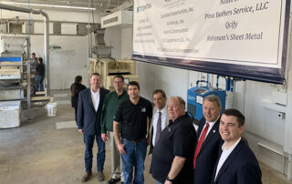 Fresno State and community and business leaders at the nut processing unveiling.