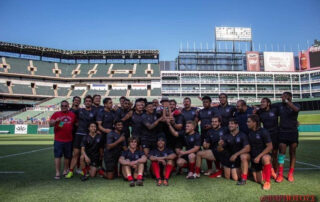 Fresno State rugby club team photo.