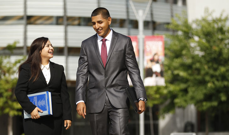 Students in professional attire