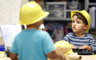 children playing construction