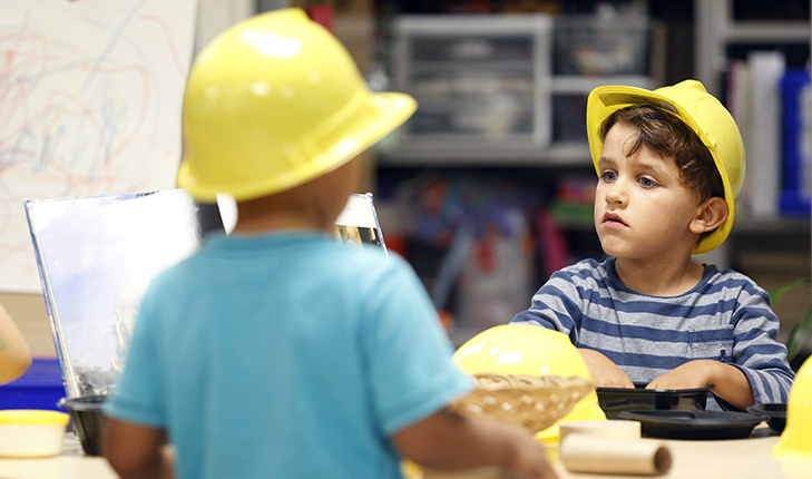 children playing construction