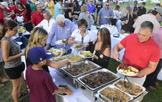 Food buffet line at Ag boosters.