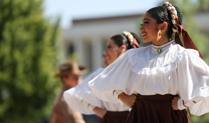 Photo of dancers representing Hispanic Heritage Month.