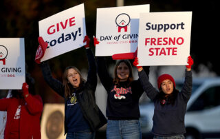 Students rally for Fresno State's Day of Giving