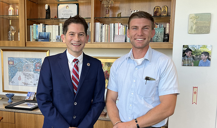 Jacobson with President Saul Jimenez