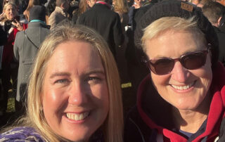 From left, Robin and Karen Johnston McGehee attend the signing of the Respect for Marriage Act at the White House.