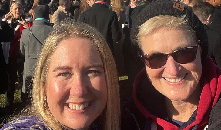 From left, Robin and Karen Johnston McGehee attend the signing of the Respect for Marriage Act at the White House.