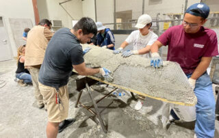 Lyles College of Engineering students working on a project.