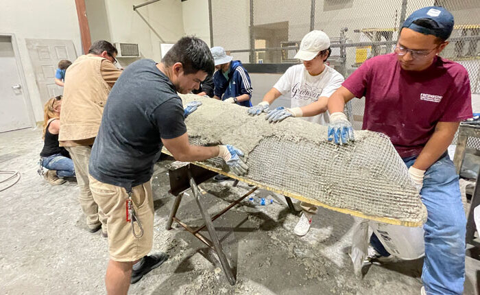 Lyles College of Engineering students working on a project.