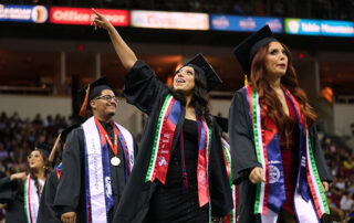 Students marching at graduation ceremony