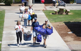 Students moving into dorms