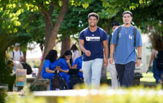 Students walking