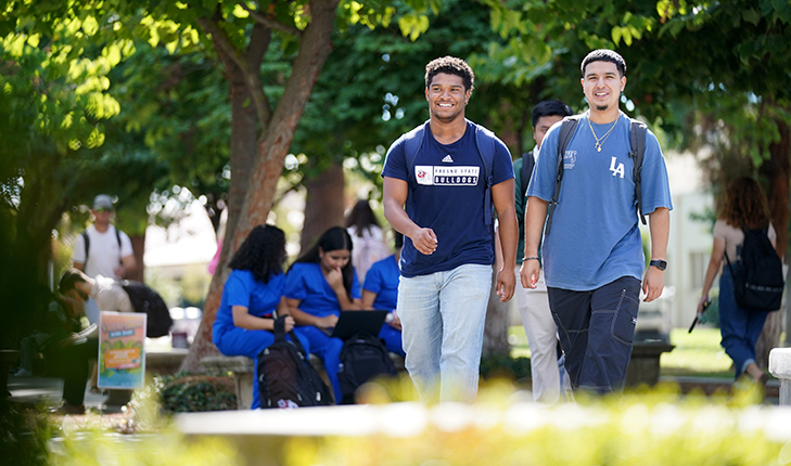 Students walking