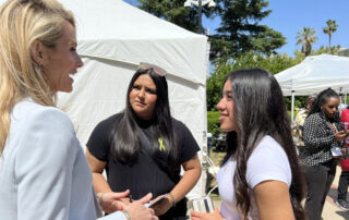 Two students were able to interview First Partner Jennifer Siebel Newsom at an event at the Capitol on the impact of social media on the mental health of young people.