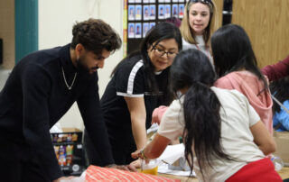 Students showing experiments