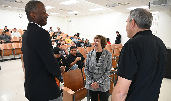 Dr. Rolston St. Hilaire and Karen Ross and Kevin Smith