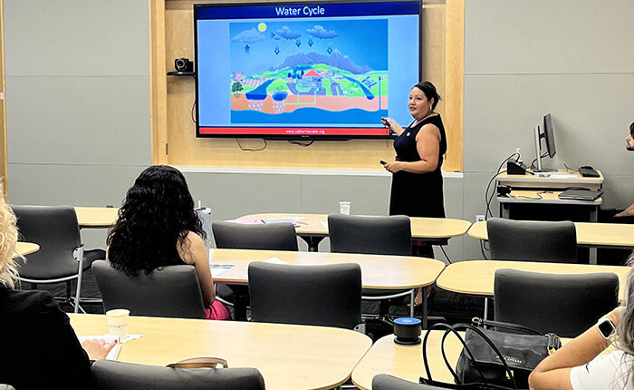 Students sitting in a classroom