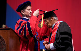 President Dr. Saúl Jiménez-Sandoval awarding President’s Medal of Distinction