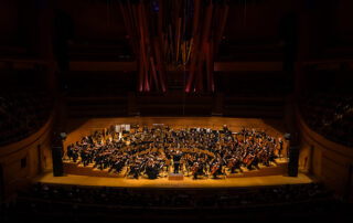 Photo overlooking FOOSA performers on stage.